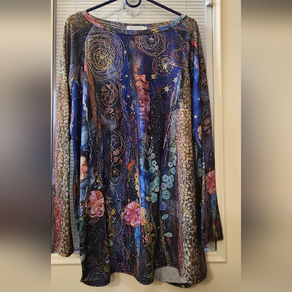 Misslook Multicolor Abstract Dress